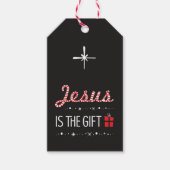 Christelijk kerstcadeau Label Jesus is de reden Cadeaulabel (Voorkant)