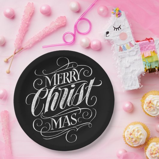 Christelijk kerstcadeaubord met kerst papieren bordje (Feest)