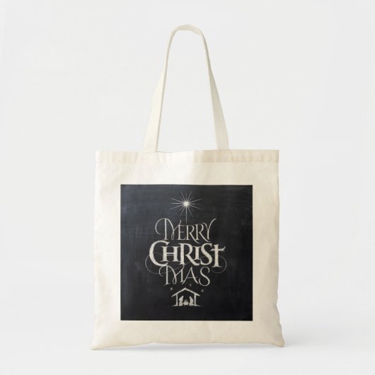 Christelijk kerstcadeaubord met kerst tote bag (Voorkant)