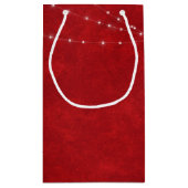 Christelijk kerstcitaat met verlichting klein cadeauzakje (Achterkant)