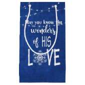 Christelijk kerstcitaat met verlichting klein cadeauzakje (Voorkant)