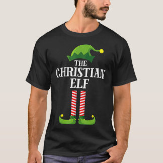 Christelijk kerstdeel Elf Matching Family Group T-shirt