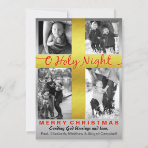 Christelijk kerstfeest Heilig Religieus Kruis Feestdagenkaart