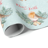 Christelijk kerstfeest met de winter op aarde cadeaupapier (Rol Hoek)