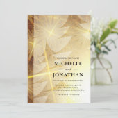 Christelijk kerstfeest met moderne gouden bomen kaart (Staand voorkant)