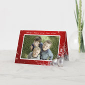 Christelijk kerstfoto Wenskaart Feestdagen Kaart (Voorkant)