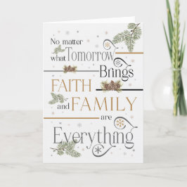 Christelijk kerstgeloof en alles uit familie feestdagen kaart