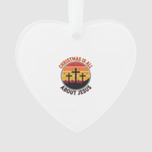 Christelijk Kerstmis Jezus Zonsondergang Kruis T-S Ornament