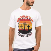 Christelijk Kerstmis Jezus Zonsondergang Kruis T-S