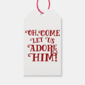 Christelijk Kerstmis Laten we hem aanbidden Cadeaulabel (Voorkant)