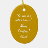 Christelijk kerstOrnament met gevaccineerd gevoel Keramisch Ornament (Achterkant)