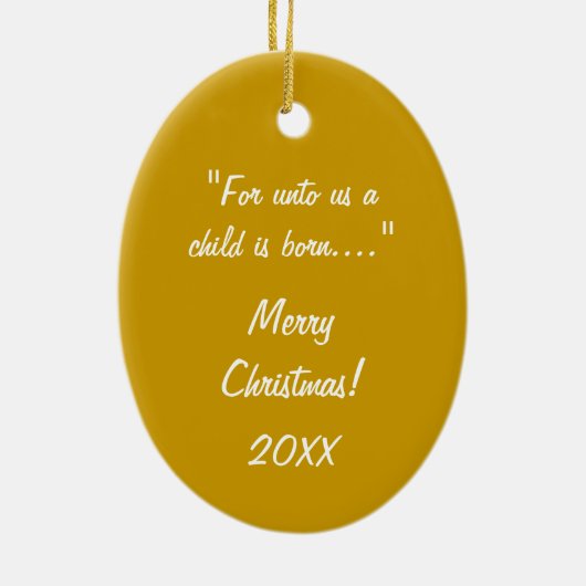 Christelijk kerstOrnament met gevaccineerd gevoel Keramisch Ornament (Achterkant)