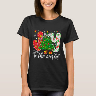Christelijk Kerstplezier Voor De Wereld Kerstboom T-shirt