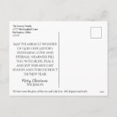 Christelijk kerstritsrituelen Elegant Red Feestdagenkaart (Achterkant)