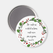Christelijk Kerstschrift Inspirerende Bijbeltekst Magneet (Voorkant / Achterkant)