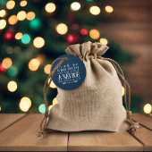 Christelijk kerstvers typografie vakantie blauw bedankjes labels