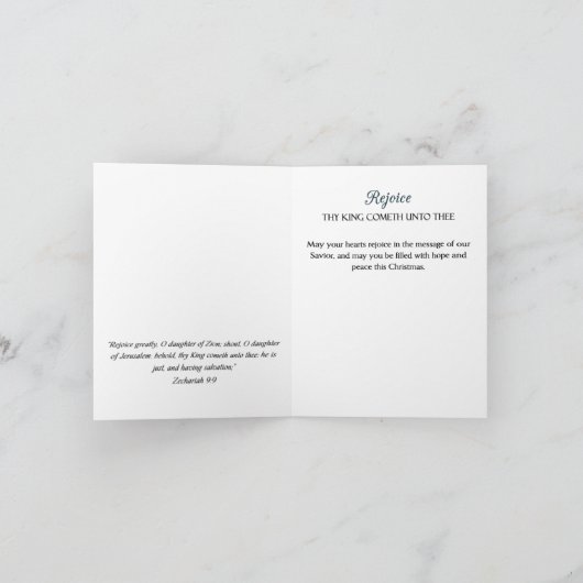 Christelijk kerstWenskaart Baby Jesus Kaart (Binnen)