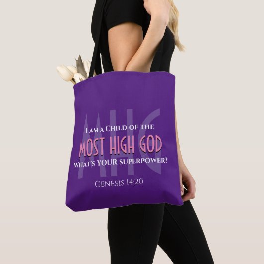 CHRISTELIJK KIND VAN DE HOOGSTE GOD SUPERPOWER PAA TOTE BAG (Dichtbij)