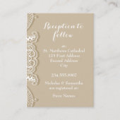 Christelijk Klassiek White Lace Taupe Informatiekaartje (Voorkant)