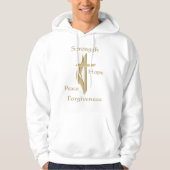 Christelijk kledingkruis hoodie (Voorkant)