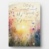 Christelijk Kleurrijke Wildflower Waterverf Verse Fotoplaat (voorkant)