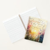 Christelijk Kleurrijke Wildflower Waterverf Verse Notitieboek (Binnen)
