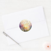 Christelijk Kleurrijke Wildflower Waterverf Verse Ronde Sticker (Envelop)