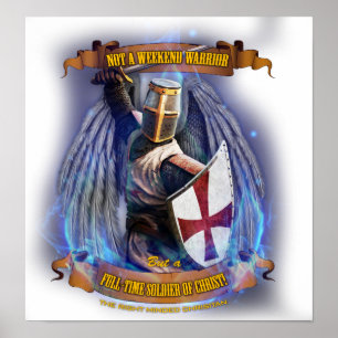 Christelijk Knight Soldier Poster