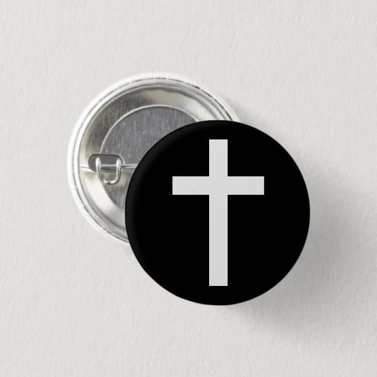 "CHRISTELIJK KROSS" RONDE BUTTON 3,2 CM (Voorkant /achterkant)