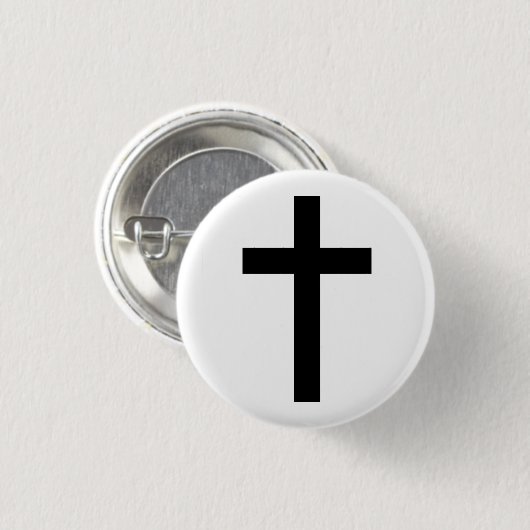 "CHRISTELIJK KROSS" RONDE BUTTON 3,2 CM (Voorkant /achterkant)