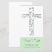 Christelijk kruis 10 John 14 Sympathie Hartelijk d Bedankkaart (Voorkant / Achterkant)