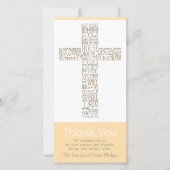 Christelijk kruis 11 John 14 Sympathie Hartelijk d Bedankkaart (Voorkant)