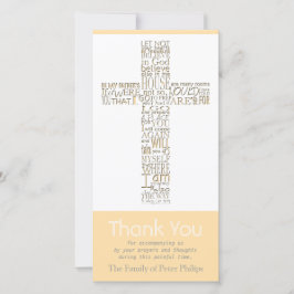 Christelijk kruis 11 John 14 Sympathie Hartelijk d Bedankkaart