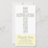 Christelijk Kruis 12 Johannes 14 Condoleance Dankj Bedankkaart (Voorkant)