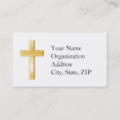 Christelijk kruis 3,5" x 2,0 Visitekaartjes standa (Voorkant)