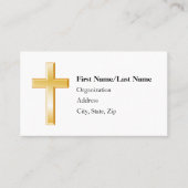 Christelijk kruis 3,5" x 2,0 Visitekaartjes standa (Voorkant)