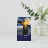 Christelijk kruis bij paassoennierdienst visitekaartje (Staand voorkant)