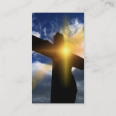 Christelijk kruis bij paassoennierdienst visitekaartje (Achterkant)