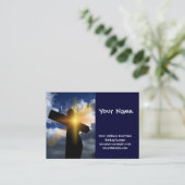 Christelijk kruis bij paassoennierdienst visitekaartje (Staand voorkant)