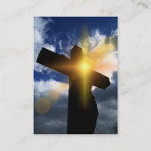 Christelijk kruis bij paassoennierdienst visitekaartje (Achterkant)