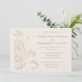 Christelijk kruis bloeien witte bruiloft uitnodigi kaart (Staand voorkant)