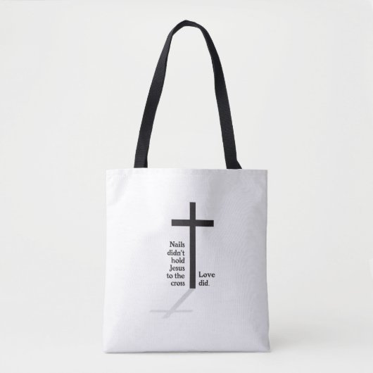 Christelijk kruis boodschappentas tote bag (Voorkant)