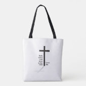 Christelijk kruis boodschappentas tote bag (Achterkant)