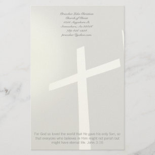 Christelijk Kruis Briefpapier Op Grijs
