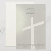 Christelijk kruis briefpapier op grijs (Voorkant / Achterkant)