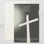 Christelijk Kruis Briefpapier Op Zwart (Voorkant / Achterkant)