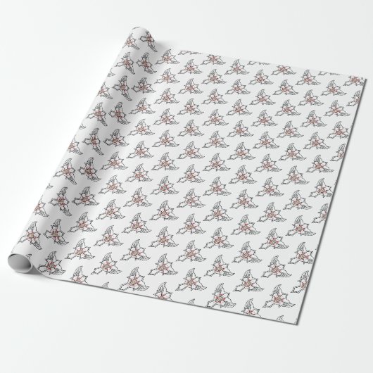 Christelijk kruis cadeaupapier (Uitgerold)