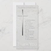 Christelijk Kruis Condoleance Bedankt bijpassende  (Voorkant)
