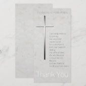 Christelijk Kruis Condoleance Bedankt bijpassende (Voorkant / Achterkant)