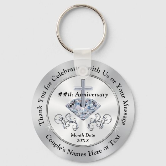 Christelijk kruis, diamanten Jubileum Sleutelhanger (Voorkant)